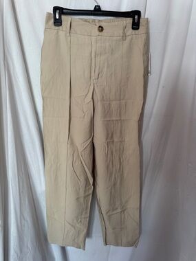 Ophelia & Co. Tailored Cropped Ankle Pants in Beige